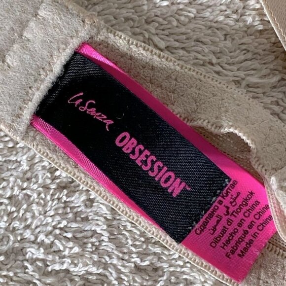 LA Senza Beige Lace Obsession Deep Plunge Bra 34E (34DD) - Picture 9 of 10